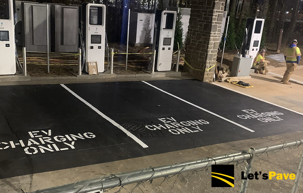 ev charging station pavement markings
